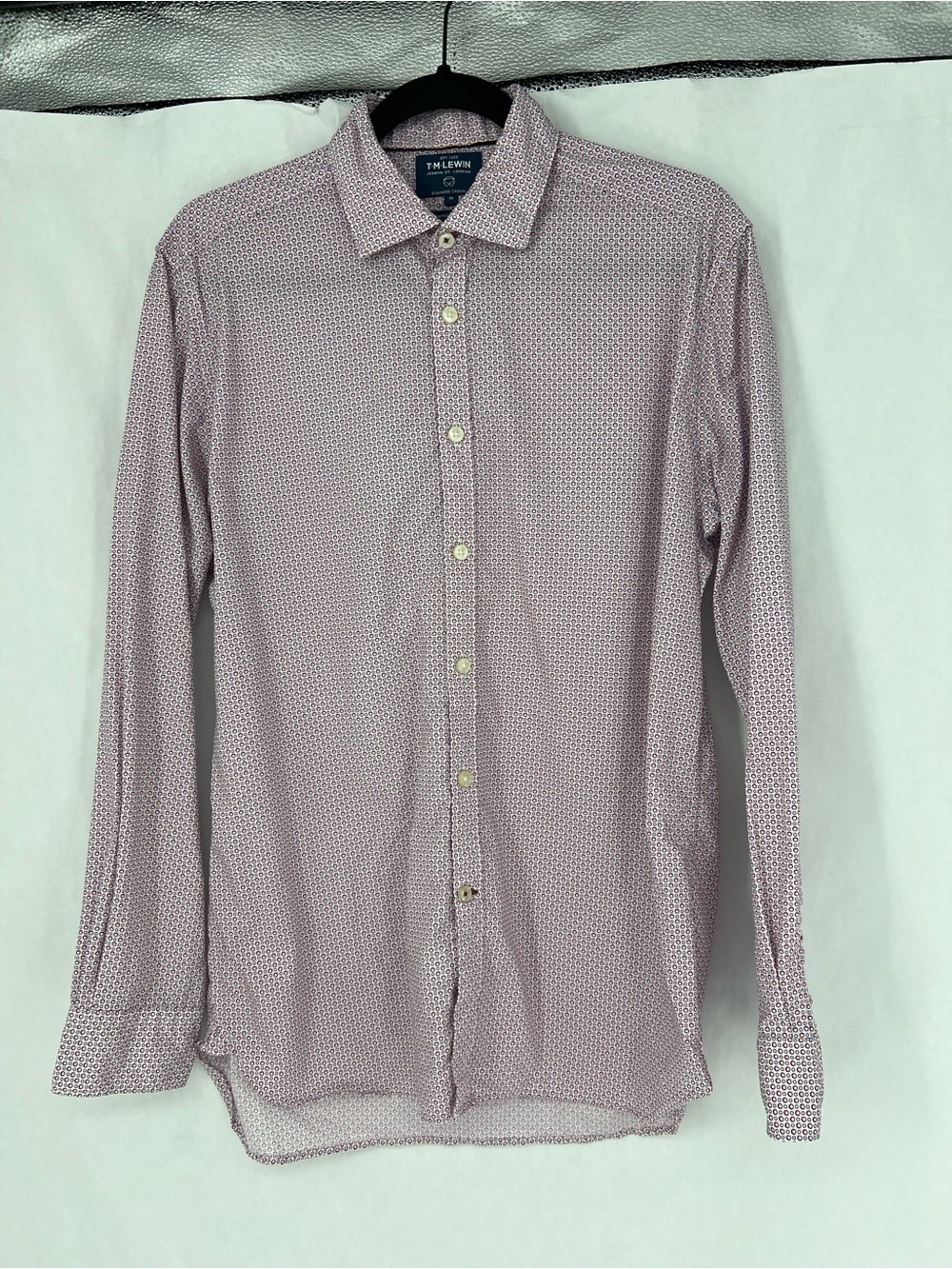 T.M.Lewin Men's Micro-Pattern Button-Down Shirt